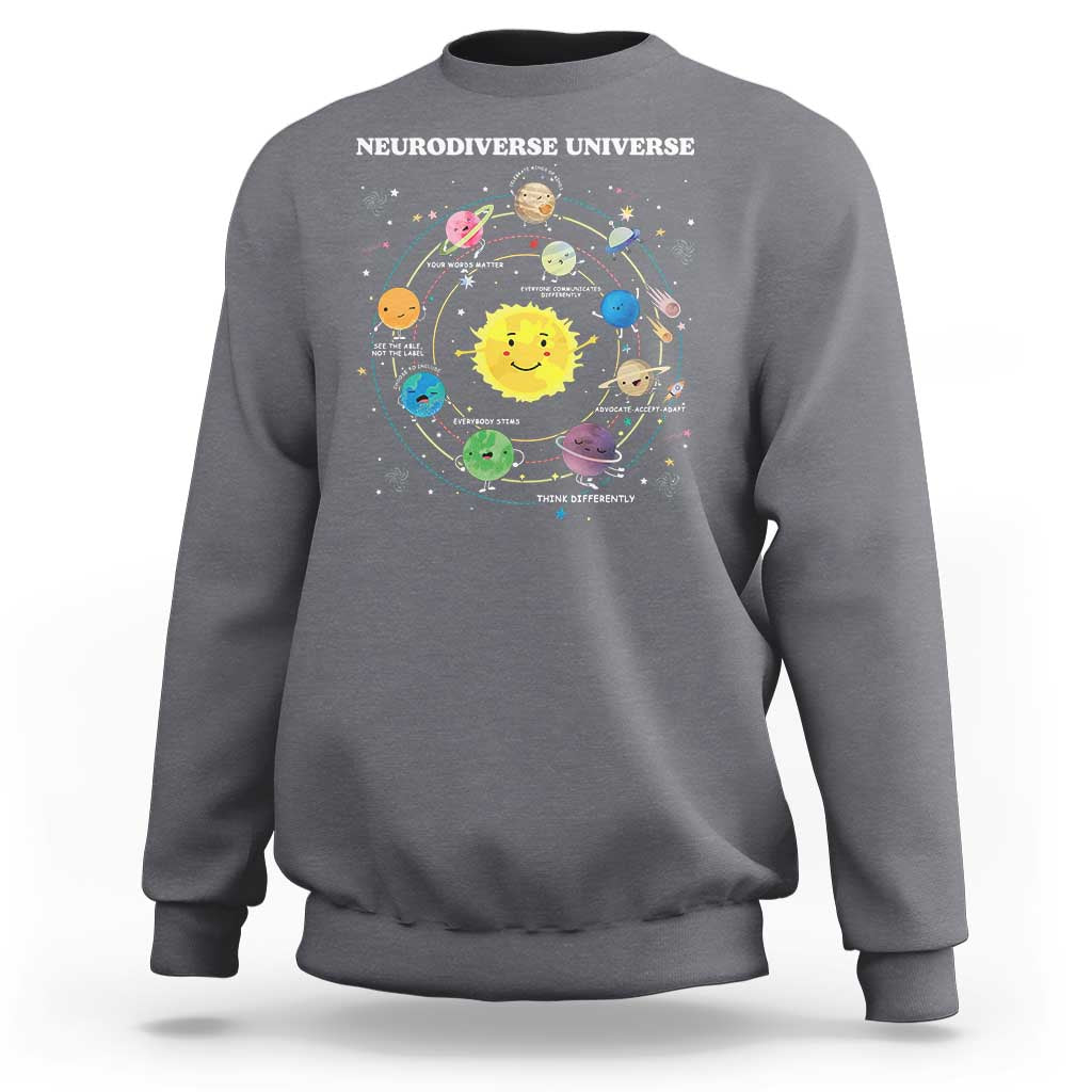 Autism Awareness Sweatshirt Neurodiverse Universe Sped Teacher