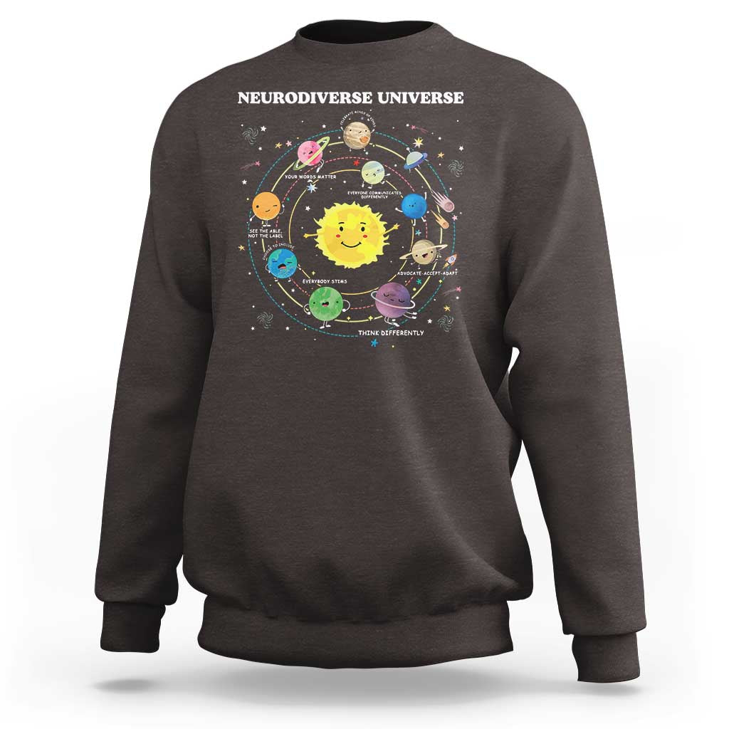 Autism Awareness Sweatshirt Neurodiverse Universe Sped Teacher