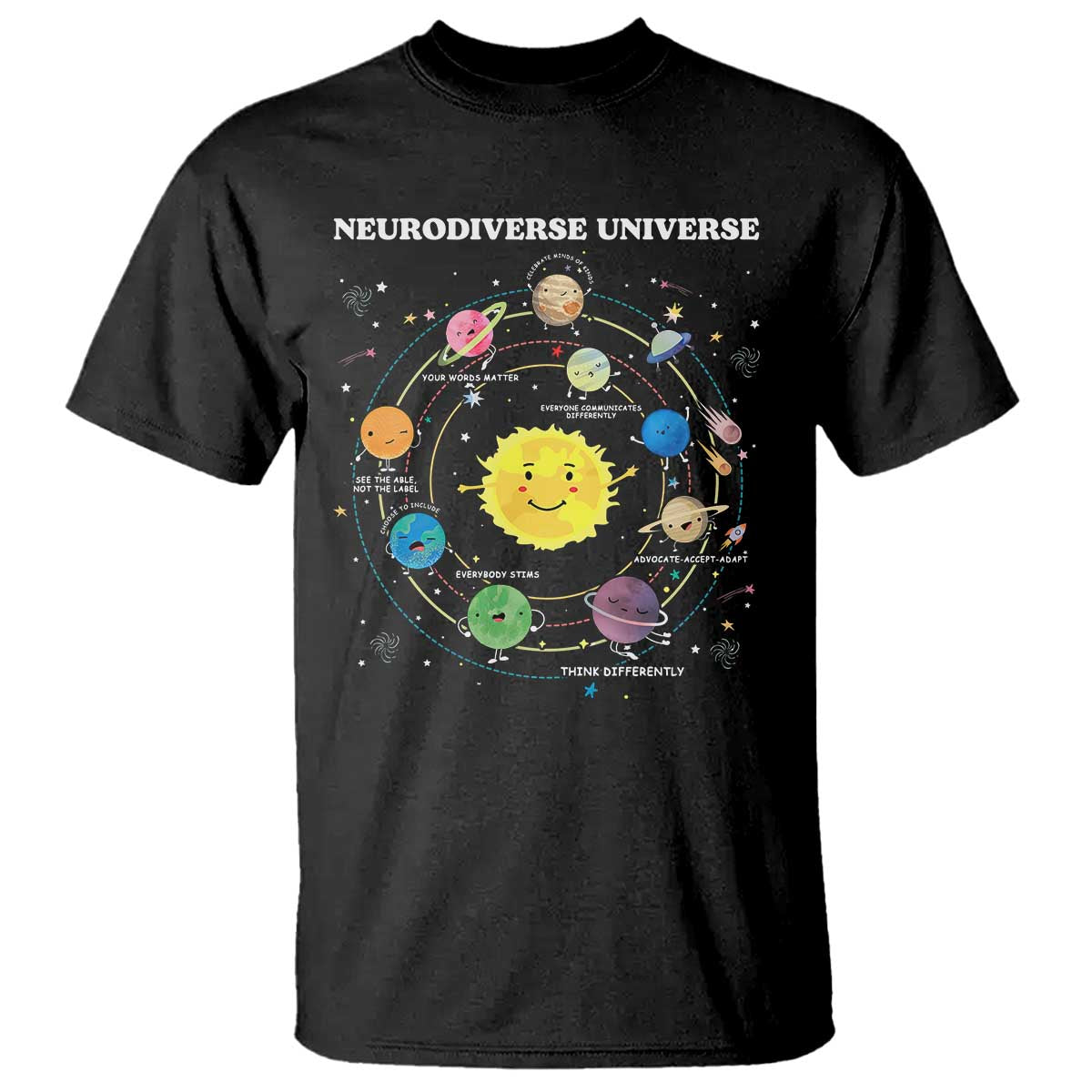 Autism Awareness T Shirt Neurodiverse Universe Sped Teacher
