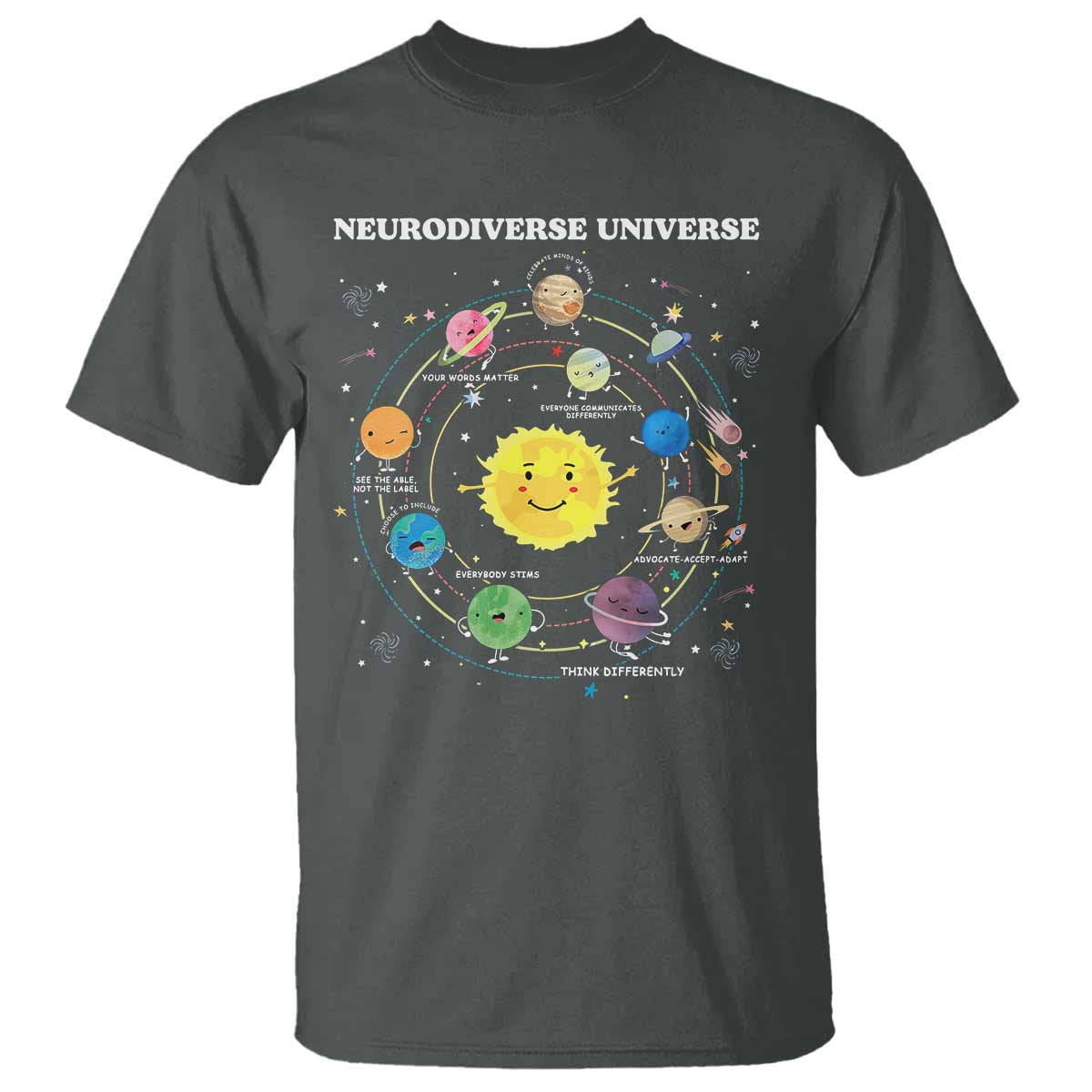 Autism Awareness T Shirt Neurodiverse Universe Sped Teacher