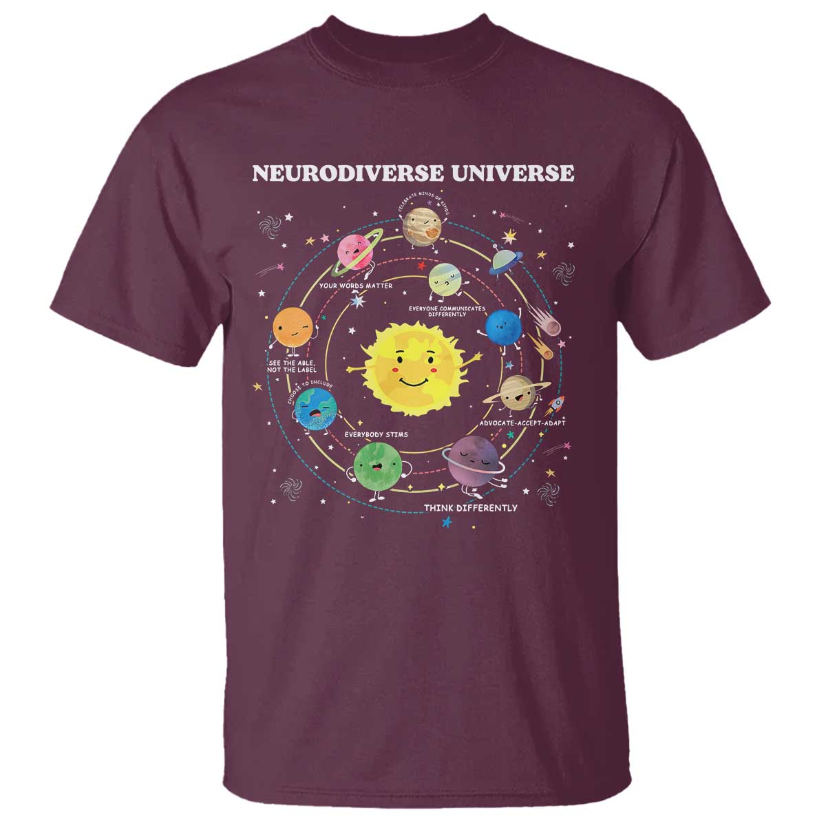 Autism Awareness T Shirt Neurodiverse Universe Sped Teacher