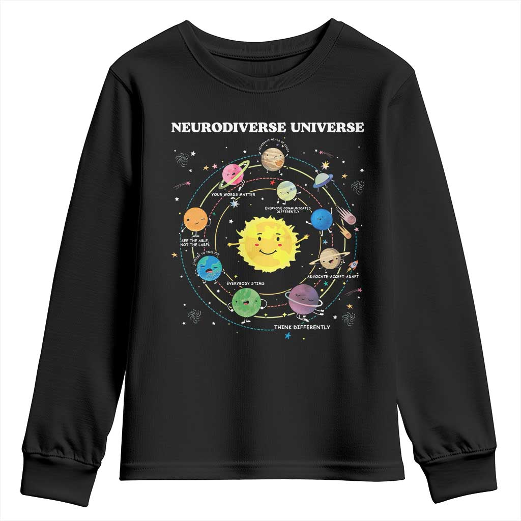 Autism Awareness Youth Sweatshirt Neurodiverse Universe Sped Teacher