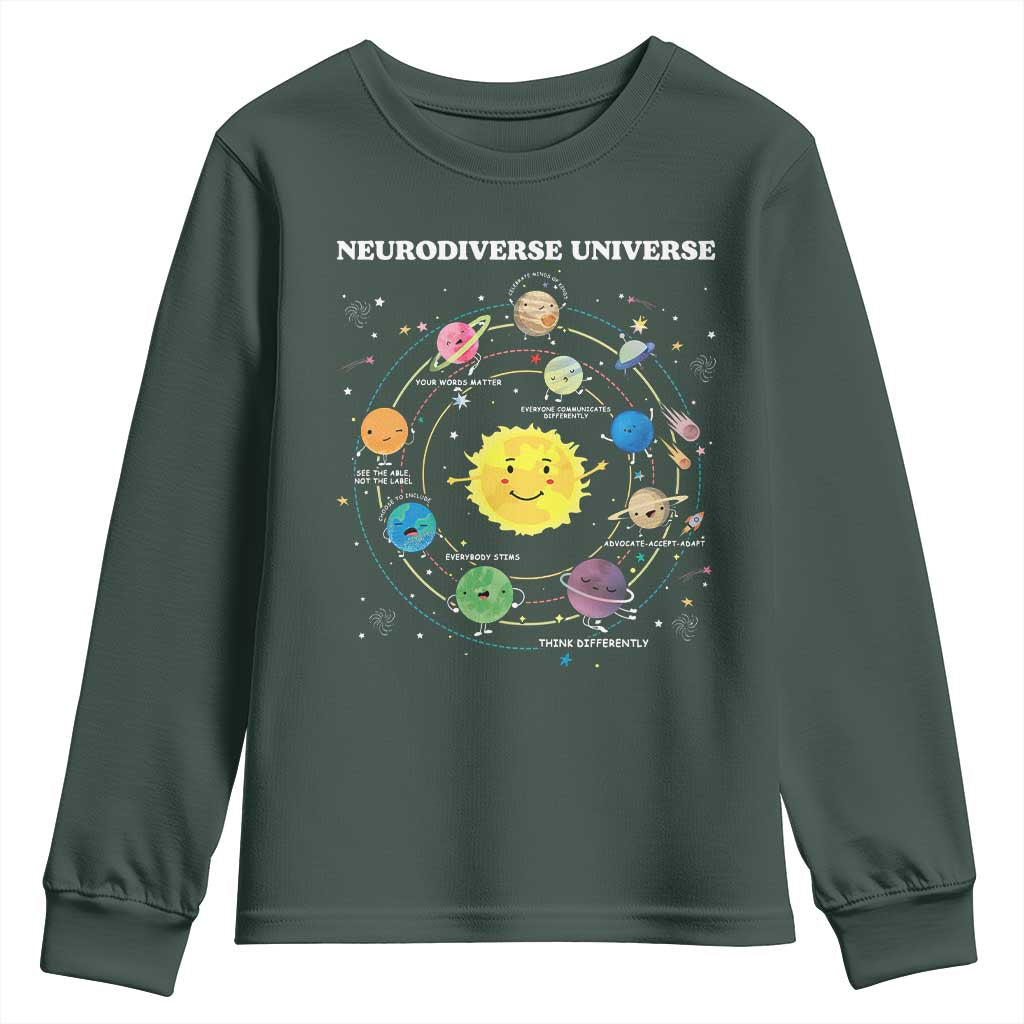 Autism Awareness Youth Sweatshirt Neurodiverse Universe Sped Teacher