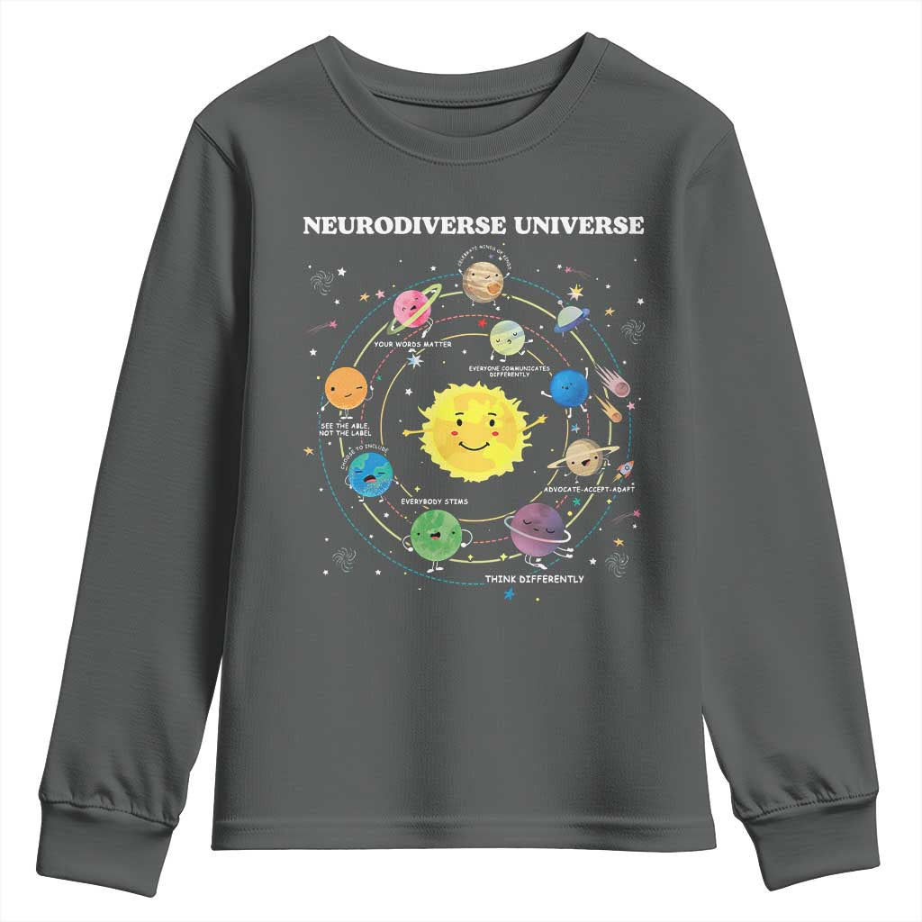 Autism Awareness Youth Sweatshirt Neurodiverse Universe Sped Teacher