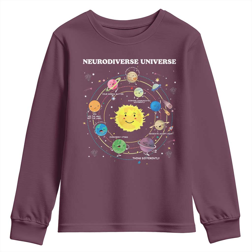 Autism Awareness Youth Sweatshirt Neurodiverse Universe Sped Teacher