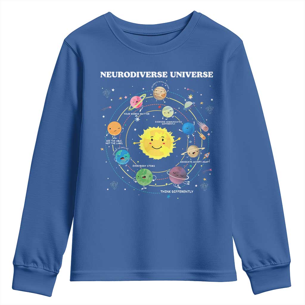 Autism Awareness Youth Sweatshirt Neurodiverse Universe Sped Teacher