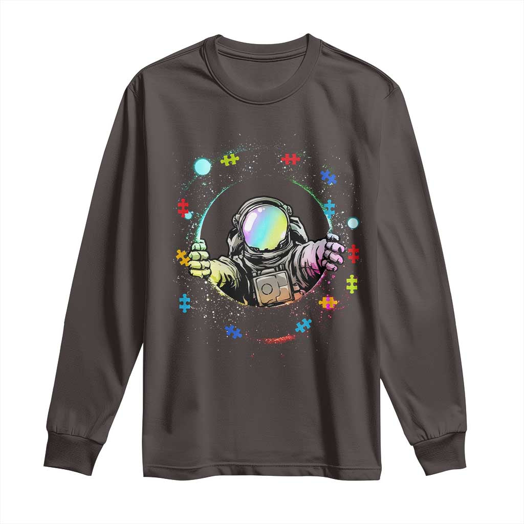 Astronaut Autism Awareness Long Sleeve Shirt Space Autistic Kids Sped Teacher