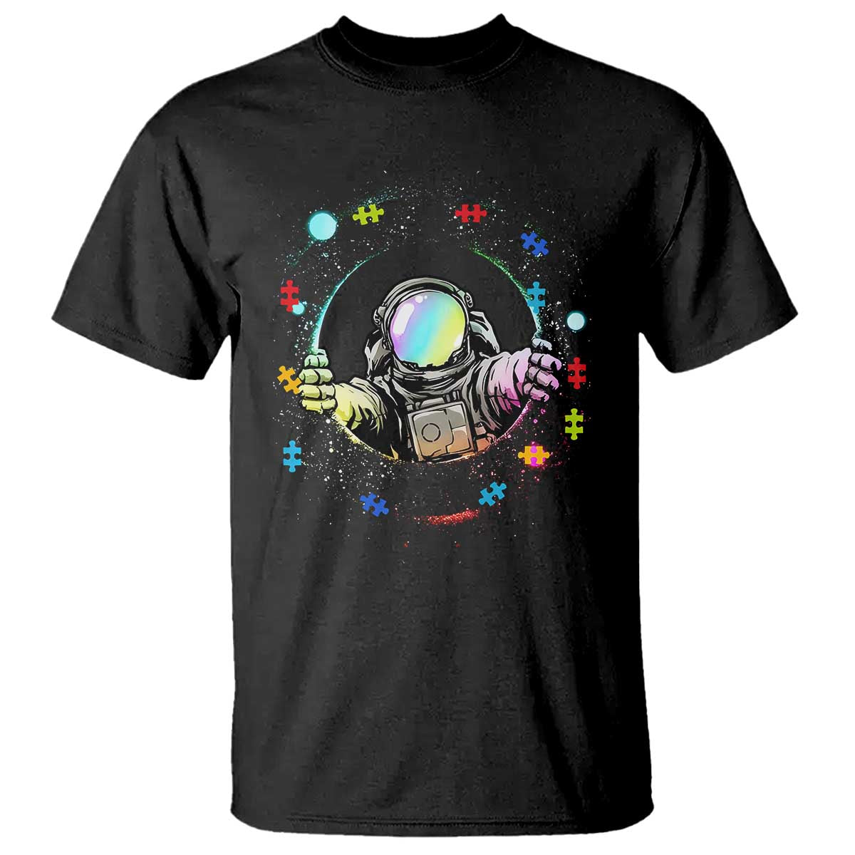 Astronaut Autism Awareness T Shirt Space Autistic Kids Sped Teacher