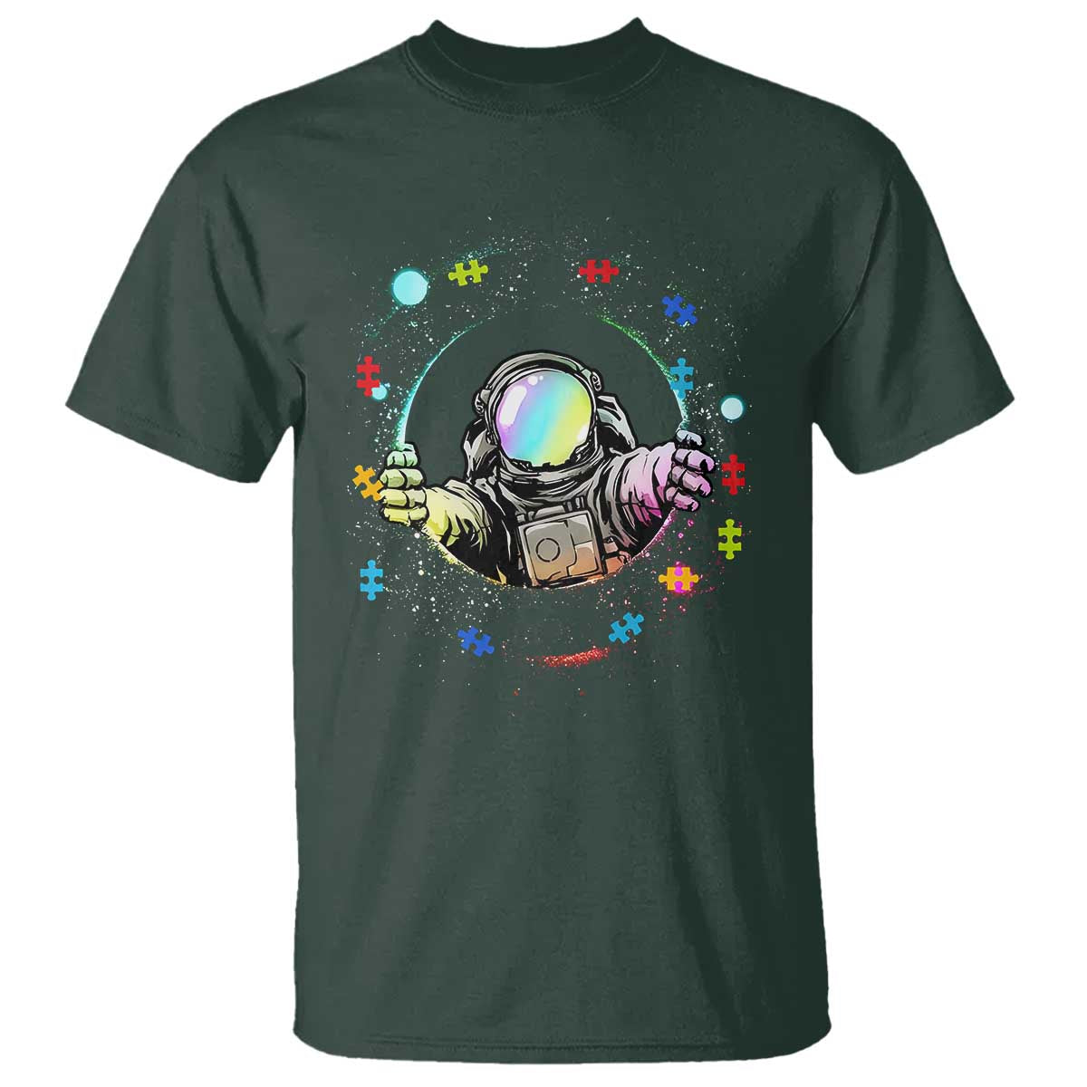 Astronaut Autism Awareness T Shirt Space Autistic Kids Sped Teacher
