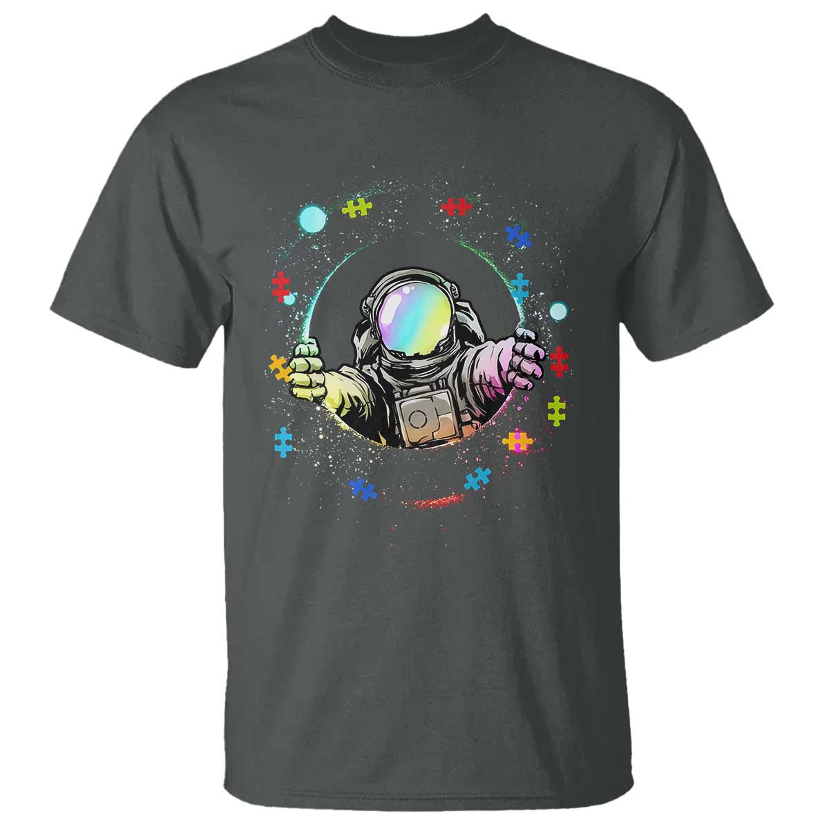 Astronaut Autism Awareness T Shirt Space Autistic Kids Sped Teacher