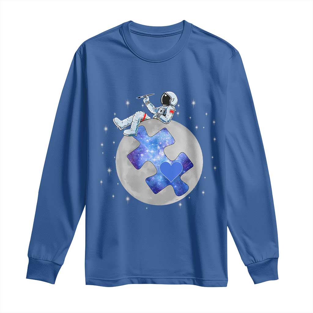 Autism Awareness Astronaut Long Sleeve Shirt Space Stars Autistic Kids Sped Teacher