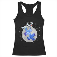 Autism Awareness Astronaut Racerback Tank Top Space Stars Autistic Kids Sped Teacher