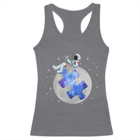 Autism Awareness Astronaut Racerback Tank Top Space Stars Autistic Kids Sped Teacher