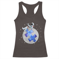 Autism Awareness Astronaut Racerback Tank Top Space Stars Autistic Kids Sped Teacher