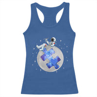 Autism Awareness Astronaut Racerback Tank Top Space Stars Autistic Kids Sped Teacher