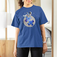 Autism Awareness Astronaut T Shirt For Women Space Stars Autistic Kids Sped Teacher