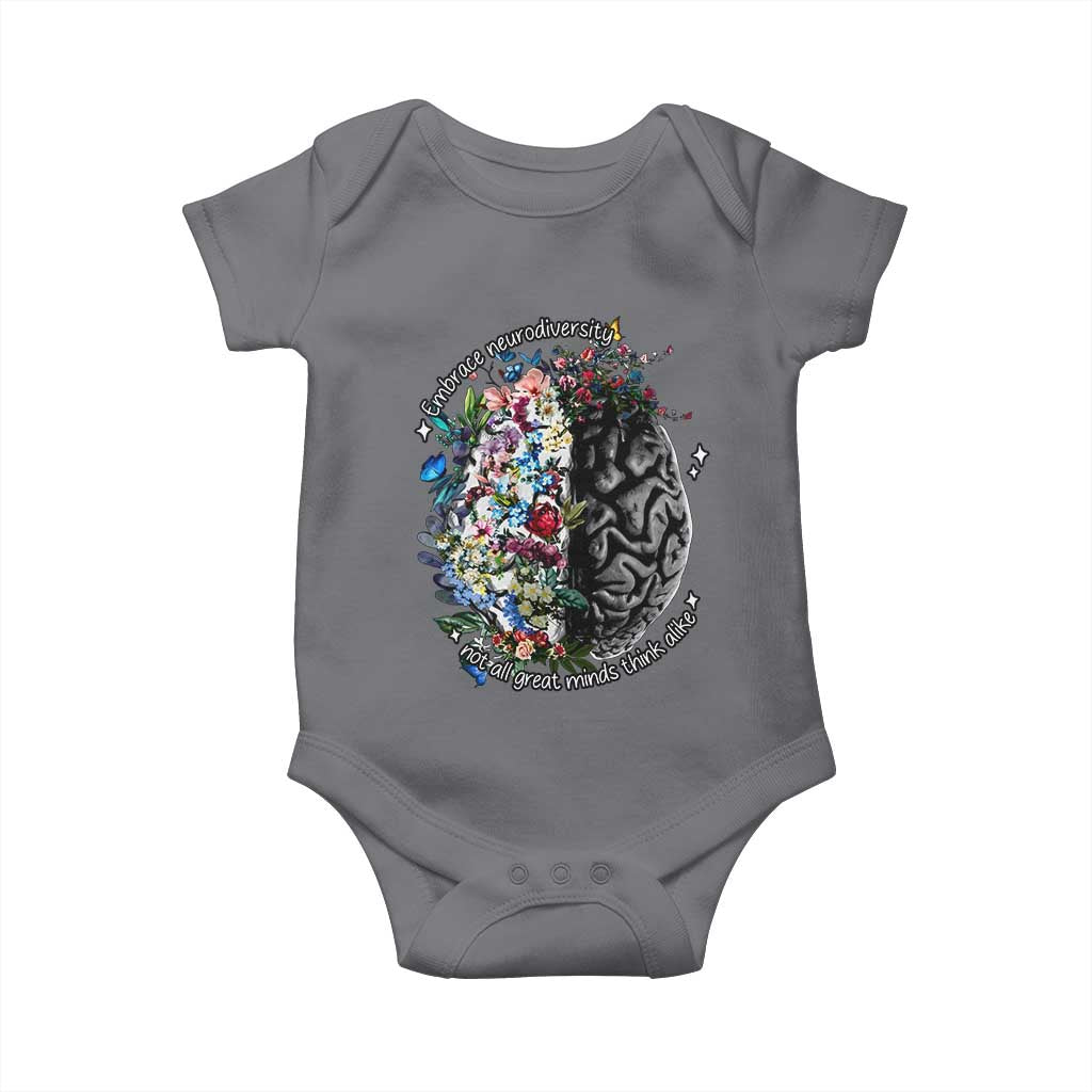 Autism Awareness Baby Onesie Neurodiversity All Great Minds Don't Mind Alike