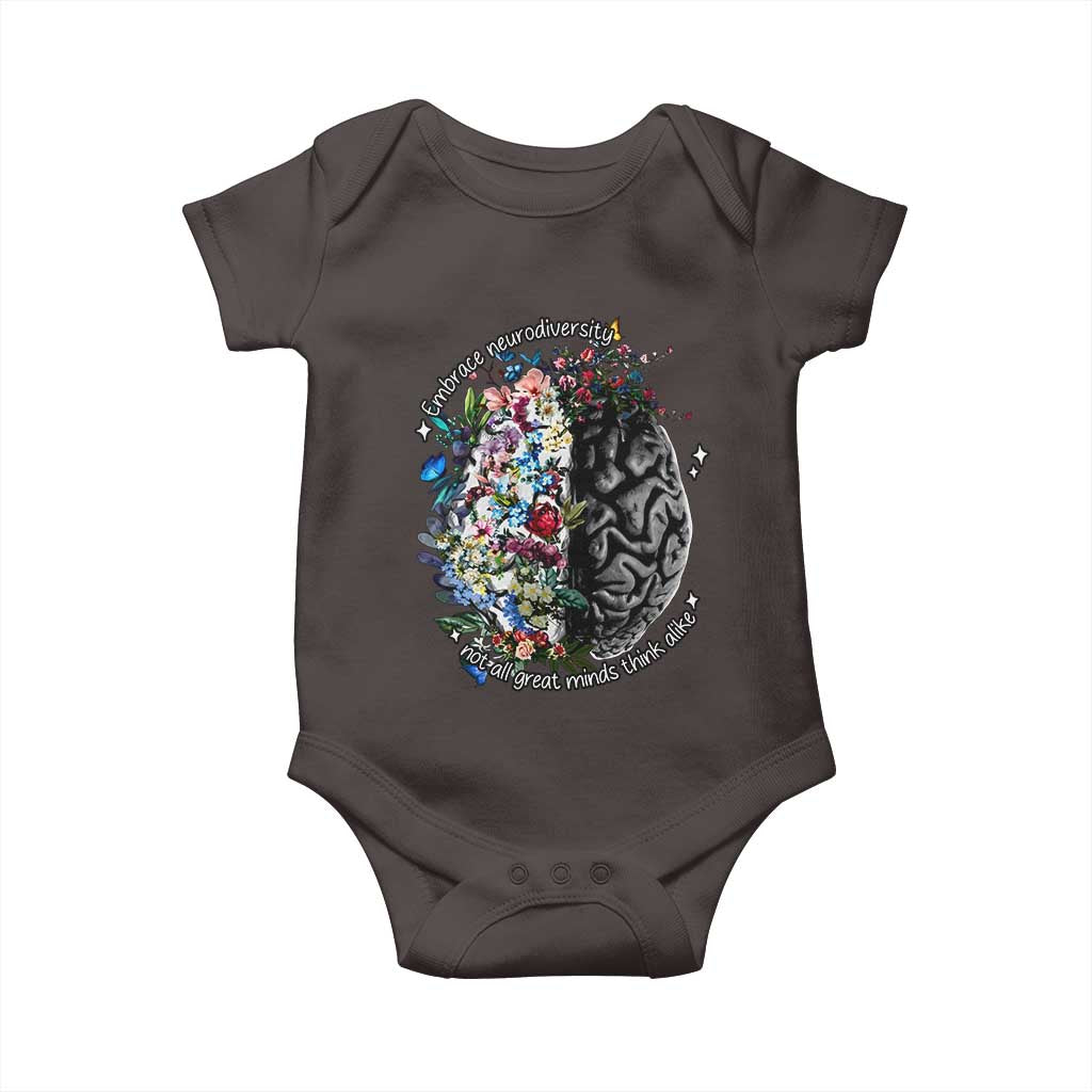 Autism Awareness Baby Onesie Neurodiversity All Great Minds Don't Mind Alike