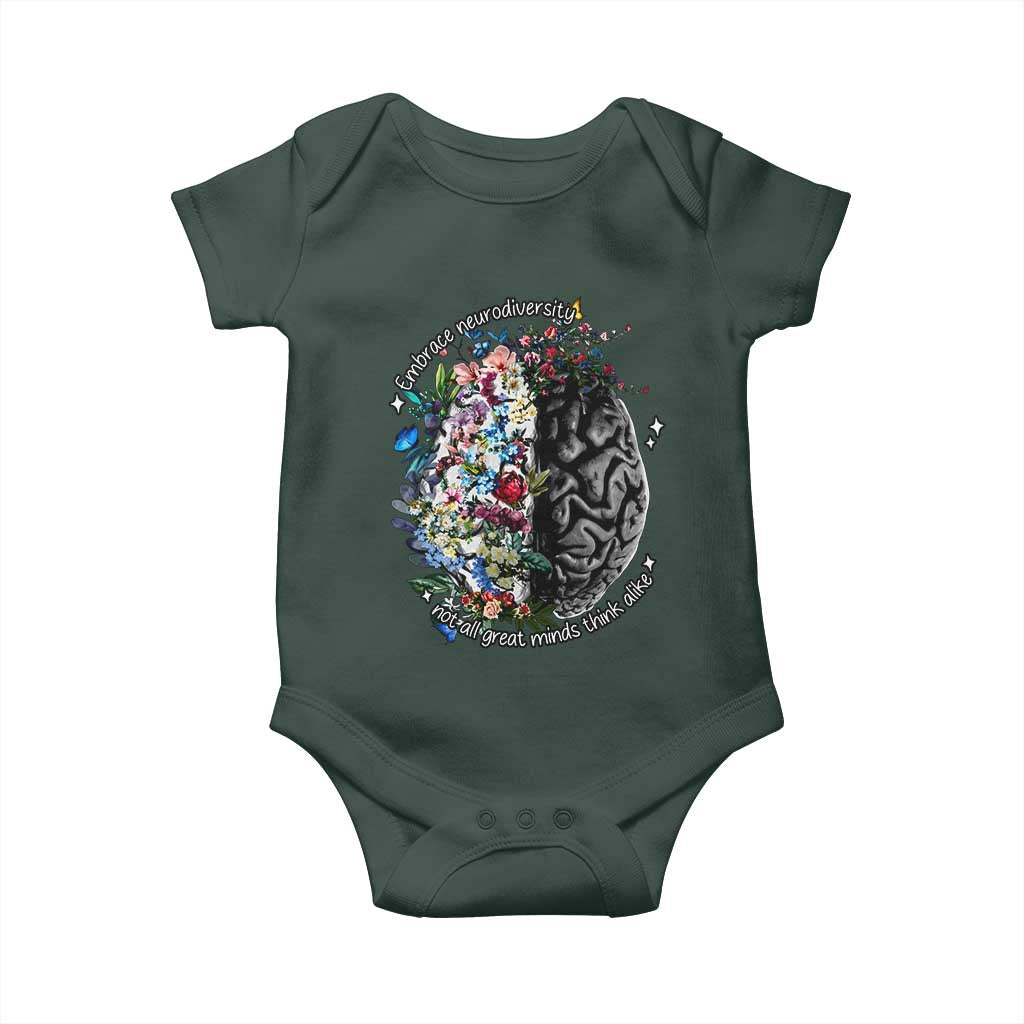 Autism Awareness Baby Onesie Neurodiversity All Great Minds Don't Mind Alike