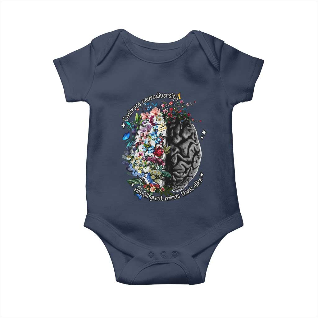 Autism Awareness Baby Onesie Neurodiversity All Great Minds Don't Mind Alike