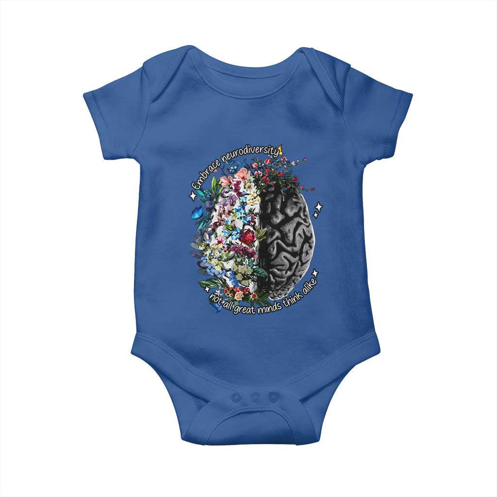 Autism Awareness Baby Onesie Neurodiversity All Great Minds Don't Mind Alike