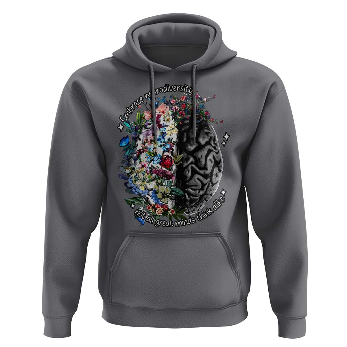 Autism Awareness Hoodie Neurodiversity All Great Minds Don't Mind Alike