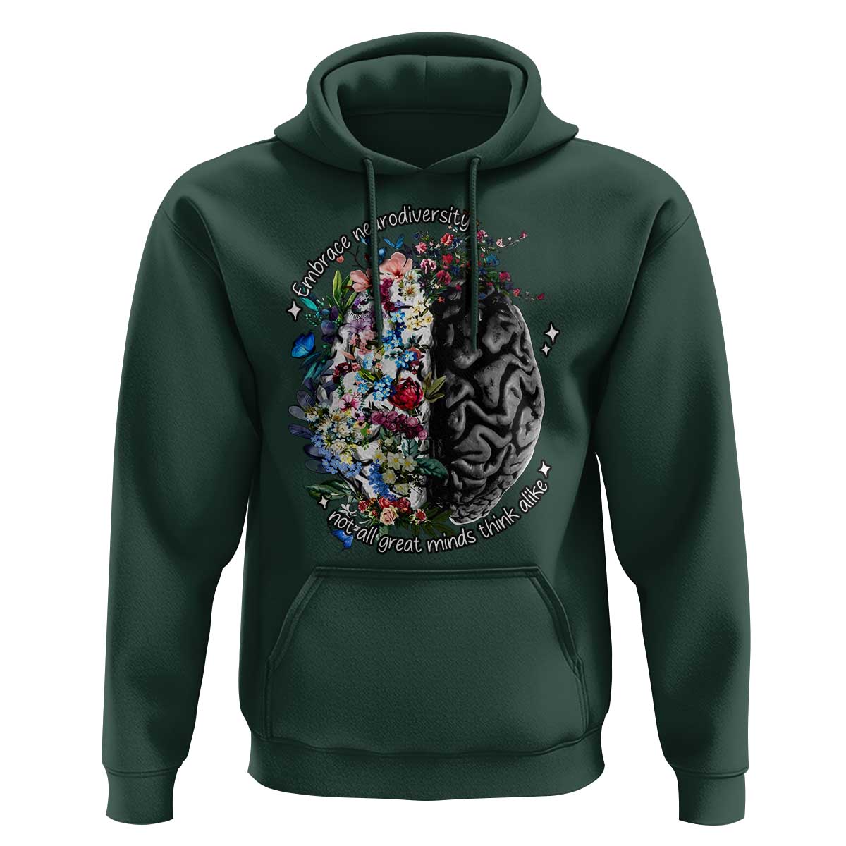 Autism Awareness Hoodie Neurodiversity All Great Minds Don't Mind Alike
