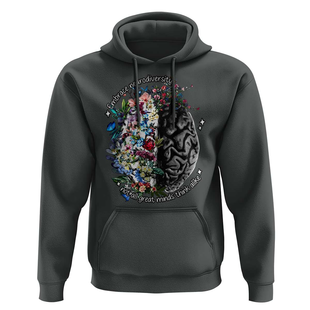 Autism Awareness Hoodie Neurodiversity All Great Minds Don't Mind Alike
