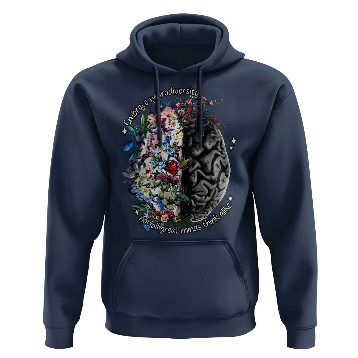Autism Awareness Hoodie Neurodiversity All Great Minds Don't Mind Alike