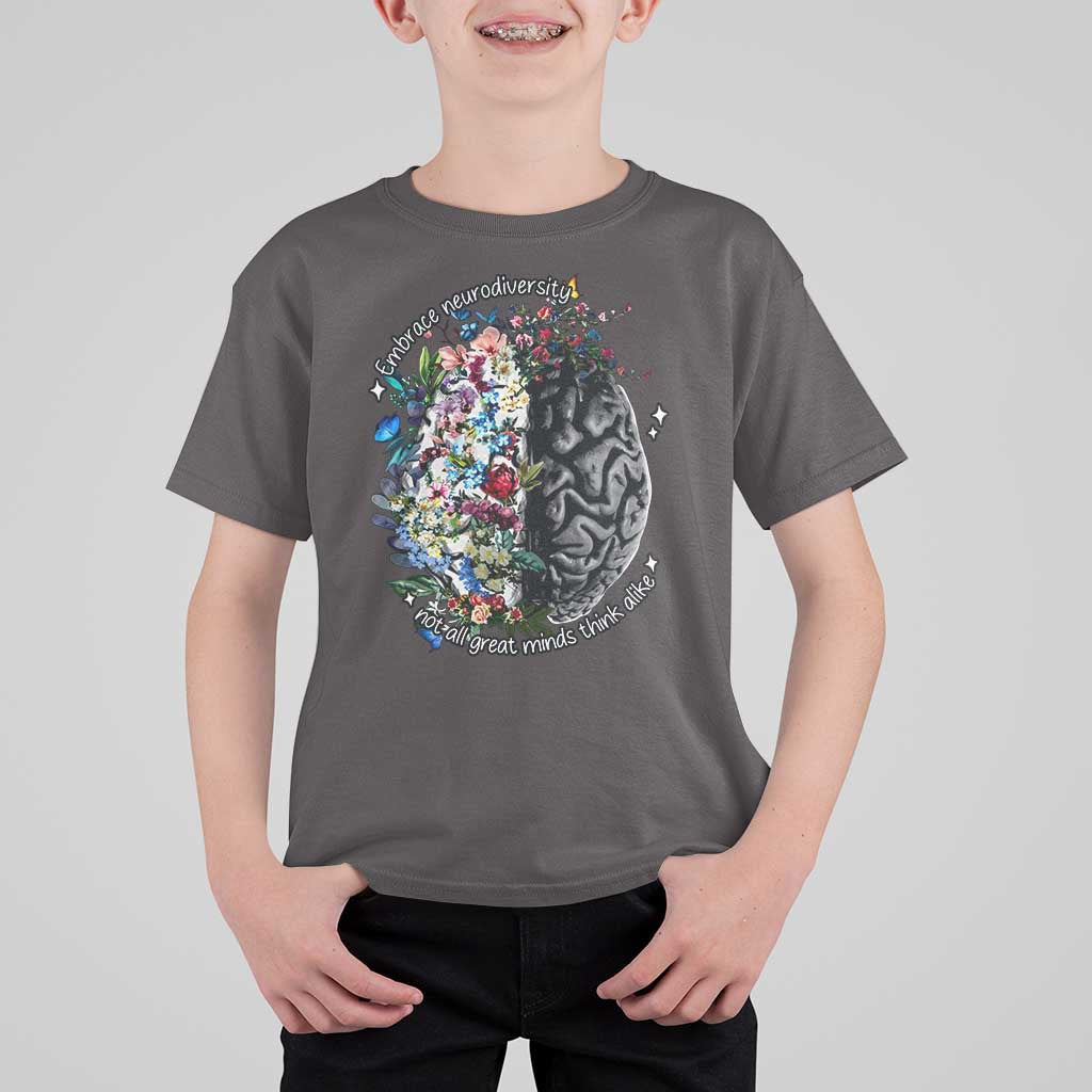 Autism Awareness T Shirt For Kid Neurodiversity All Great Minds Don't Mind Alike