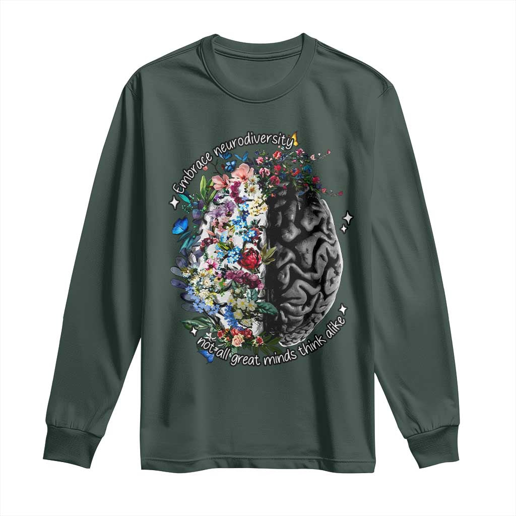 Autism Awareness Long Sleeve Shirt Neurodiversity All Great Minds Don't Mind Alike