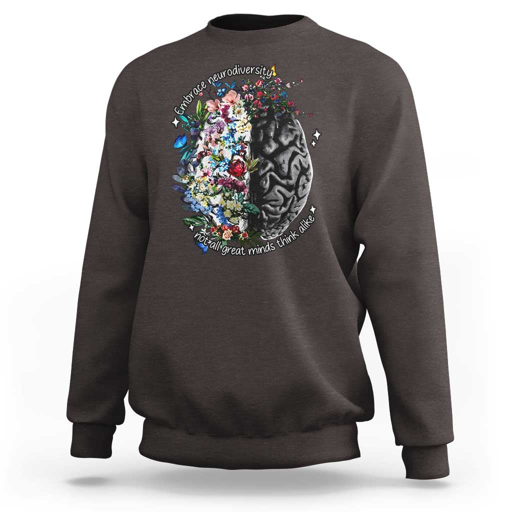 Autism Awareness Sweatshirt Neurodiversity All Great Minds Don't Mind Alike