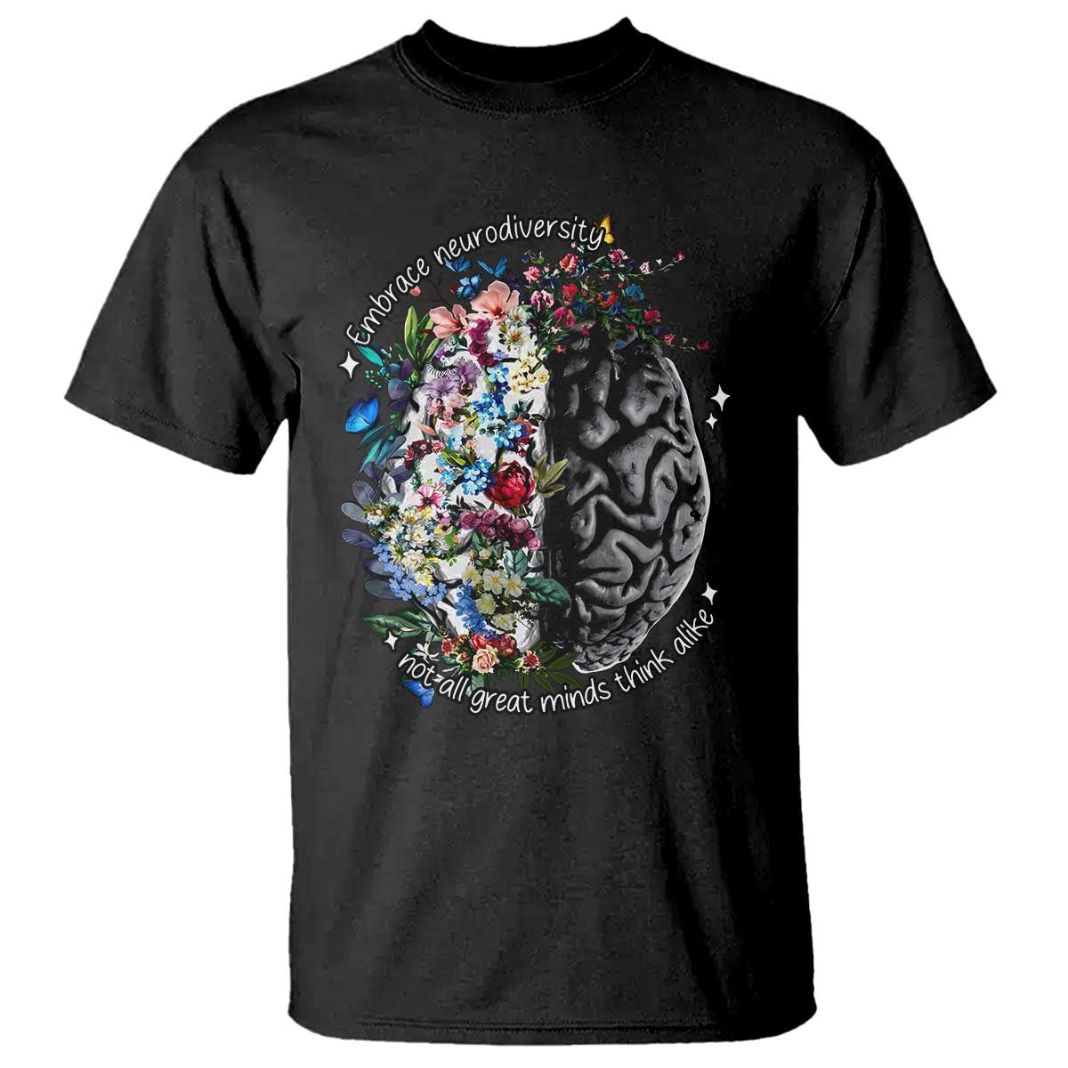 Autism Awareness T Shirt Neurodiversity All Great Minds Don't Mind Alike