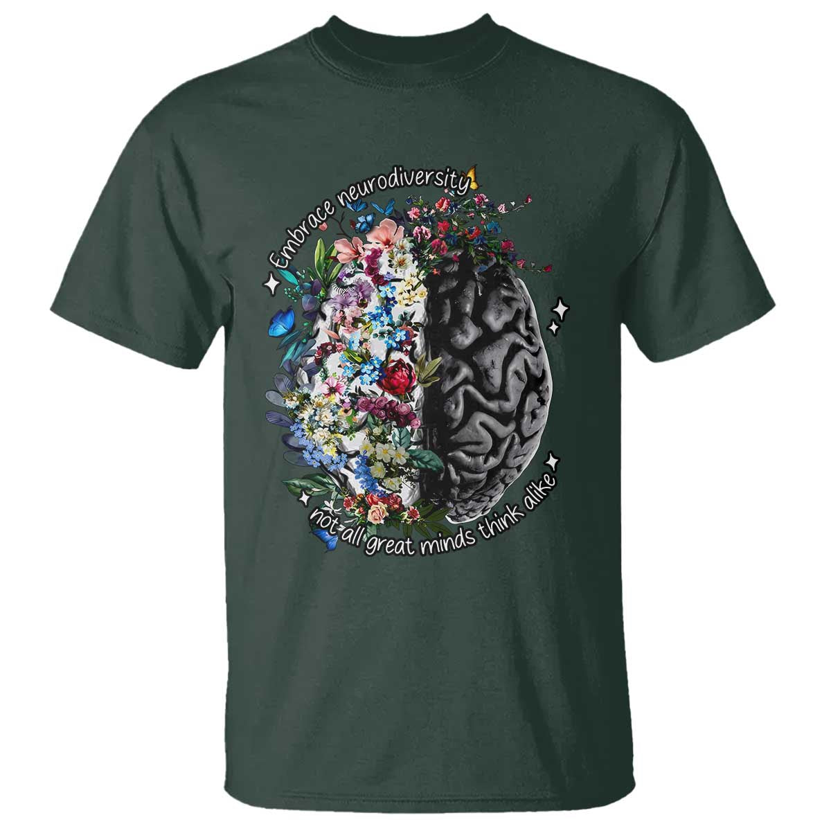 Autism Awareness T Shirt Neurodiversity All Great Minds Don't Mind Alike