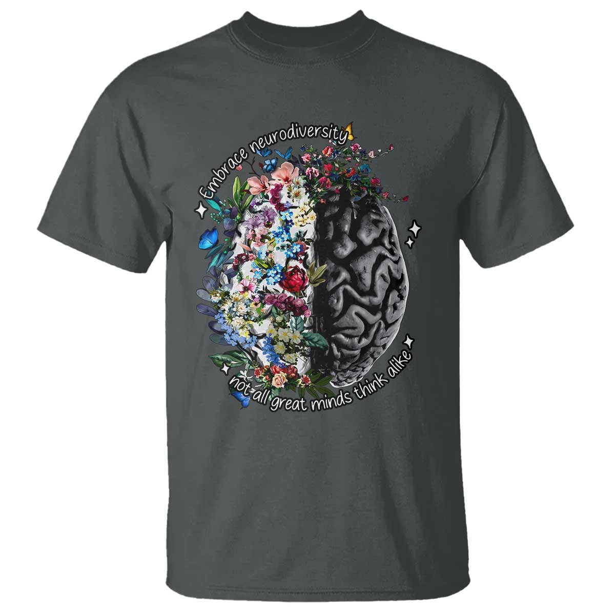 Autism Awareness T Shirt Neurodiversity All Great Minds Don't Mind Alike
