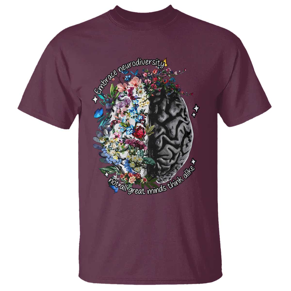 Autism Awareness T Shirt Neurodiversity All Great Minds Don't Mind Alike