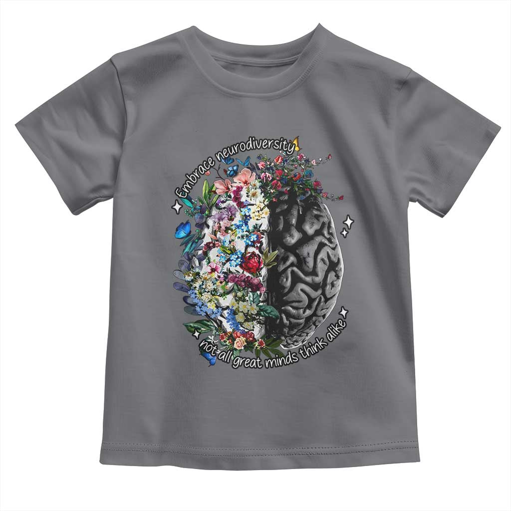 Autism Awareness Toddler T Shirt Neurodiversity All Great Minds Don't Mind Alike