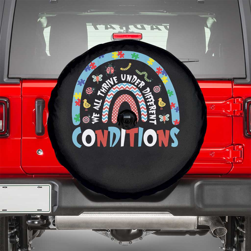 Autism Awareness Spare Tire Cover Sped Education Teacher Rainbow Reading