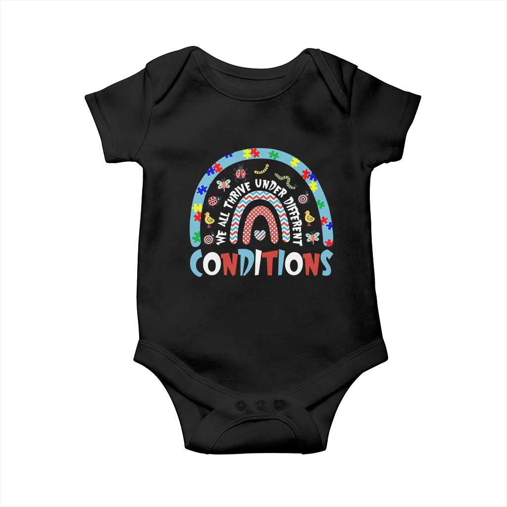 Autism Awareness Baby Onesie Sped Education Teacher Rainbow Reading