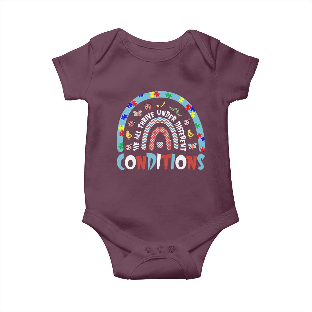 Autism Awareness Baby Onesie Sped Education Teacher Rainbow Reading