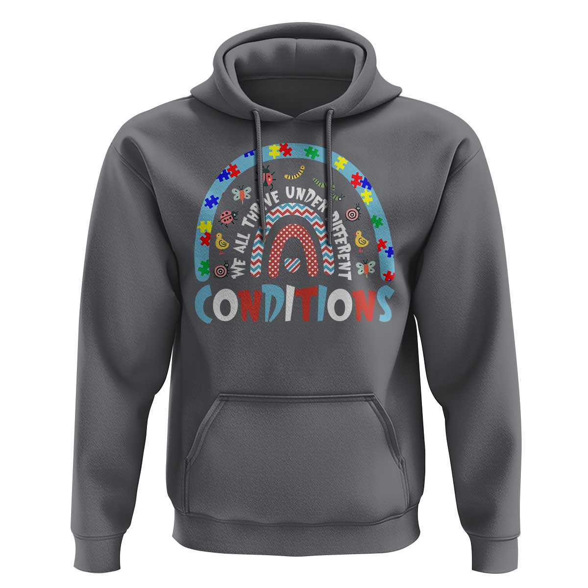 Autism Awareness Hoodie Sped Education Teacher Rainbow Reading