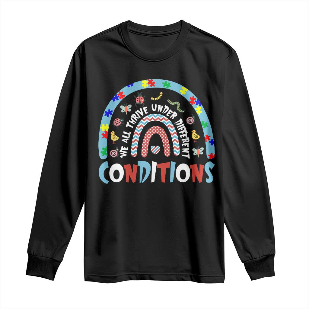 Autism Awareness Long Sleeve Shirt Sped Education Teacher Rainbow Reading