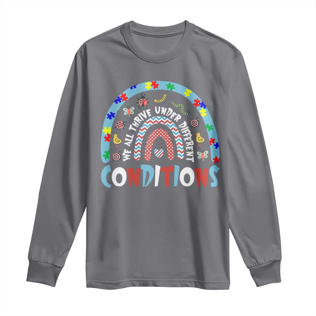 Autism Awareness Long Sleeve Shirt Sped Education Teacher Rainbow Reading