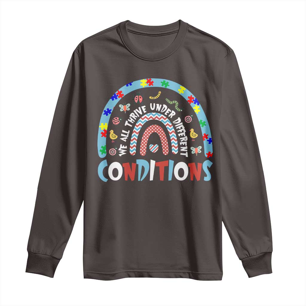 Autism Awareness Long Sleeve Shirt Sped Education Teacher Rainbow Reading