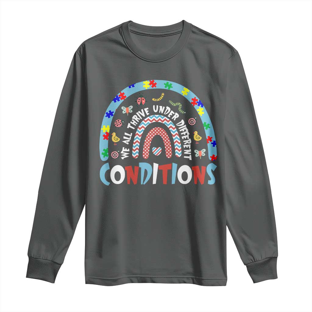 Autism Awareness Long Sleeve Shirt Sped Education Teacher Rainbow Reading