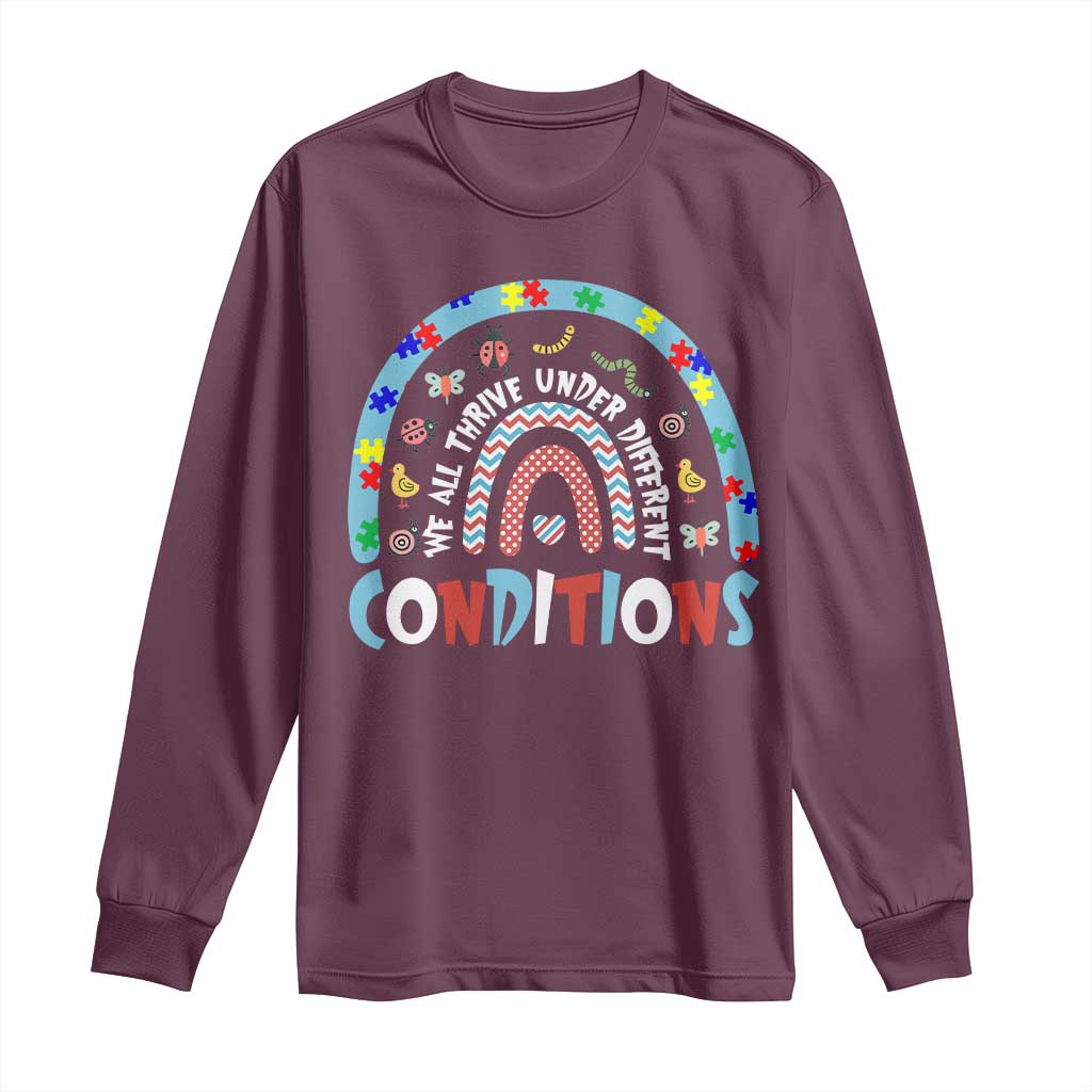 Autism Awareness Long Sleeve Shirt Sped Education Teacher Rainbow Reading
