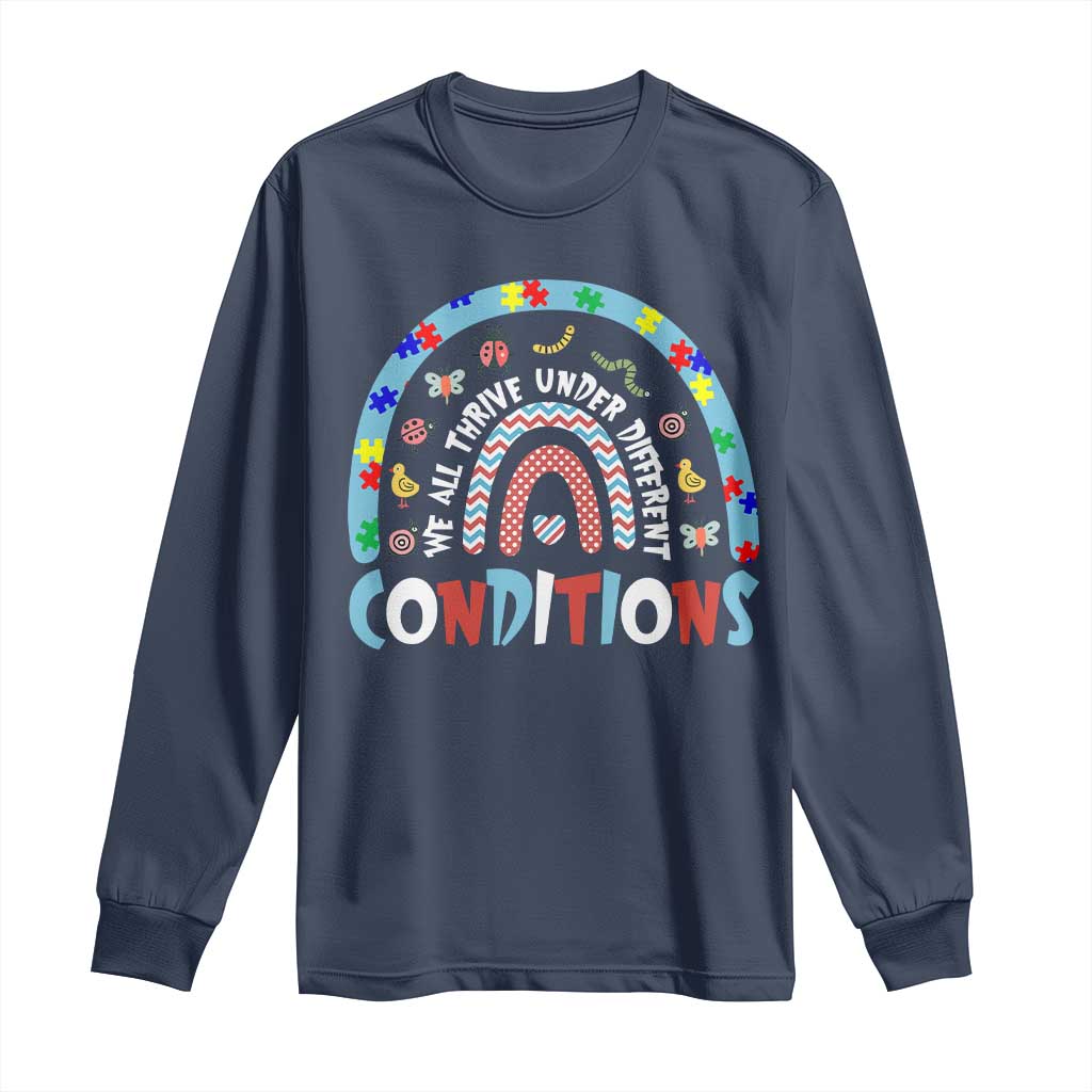Autism Awareness Long Sleeve Shirt Sped Education Teacher Rainbow Reading