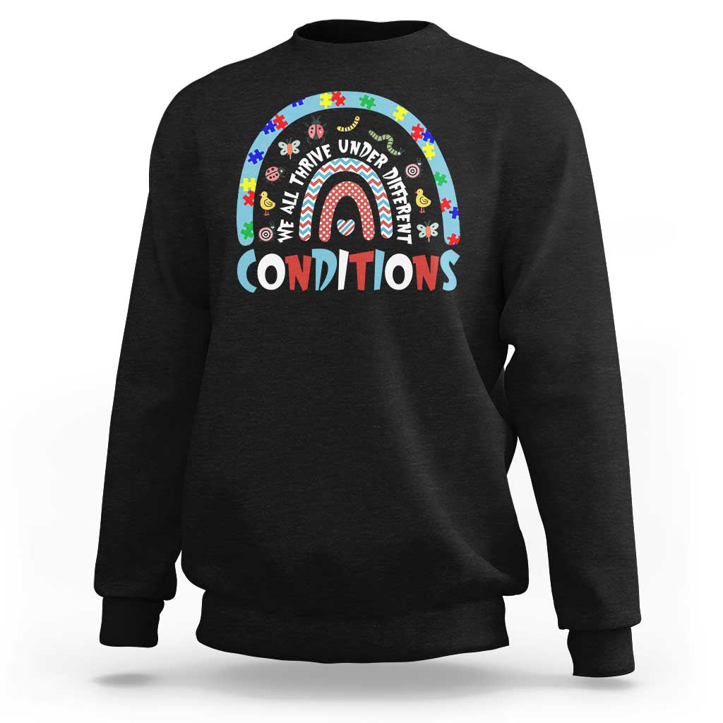 Autism Awareness Sweatshirt Sped Education Teacher Rainbow Reading