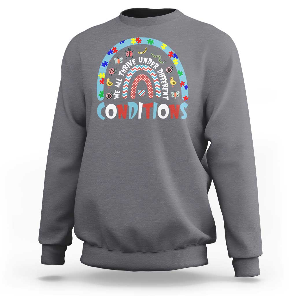 Autism Awareness Sweatshirt Sped Education Teacher Rainbow Reading