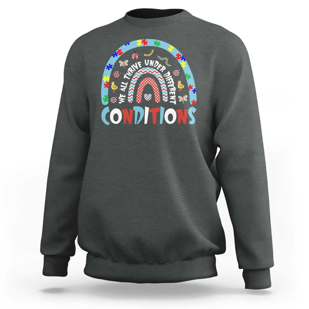 Autism Awareness Sweatshirt Sped Education Teacher Rainbow Reading